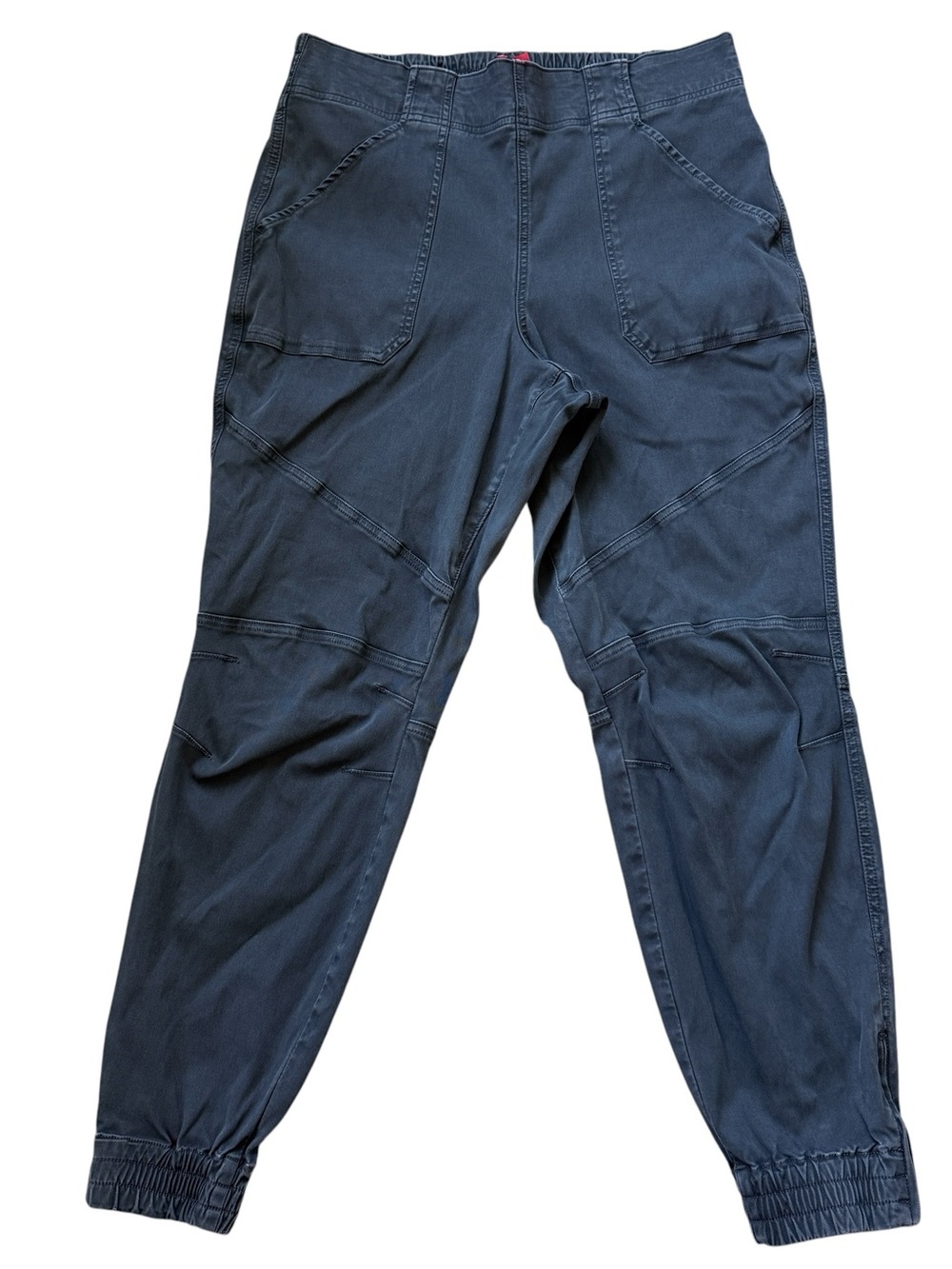 SPANX Plus Size Stretch Twill Utility Jogger Pants Gray Tapered Cargo 1X Travel - Picture 4 of 16
